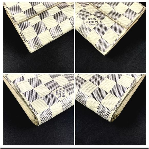 LOUIS VUITTON WALLET N61735 DAMIER AZURTEFEUILLE SARAH CA1009 AUTHENTIC - Picture 9 of 12